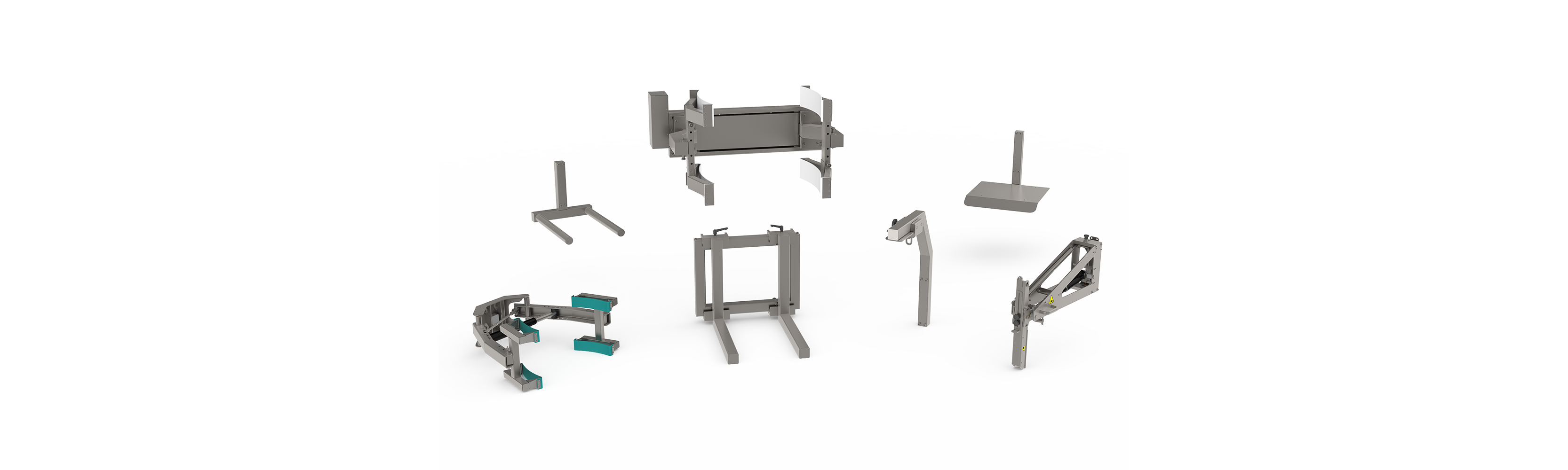 A large selection of different flexible handling equipment (lifting tools) that can be mounted on our electric lifters.