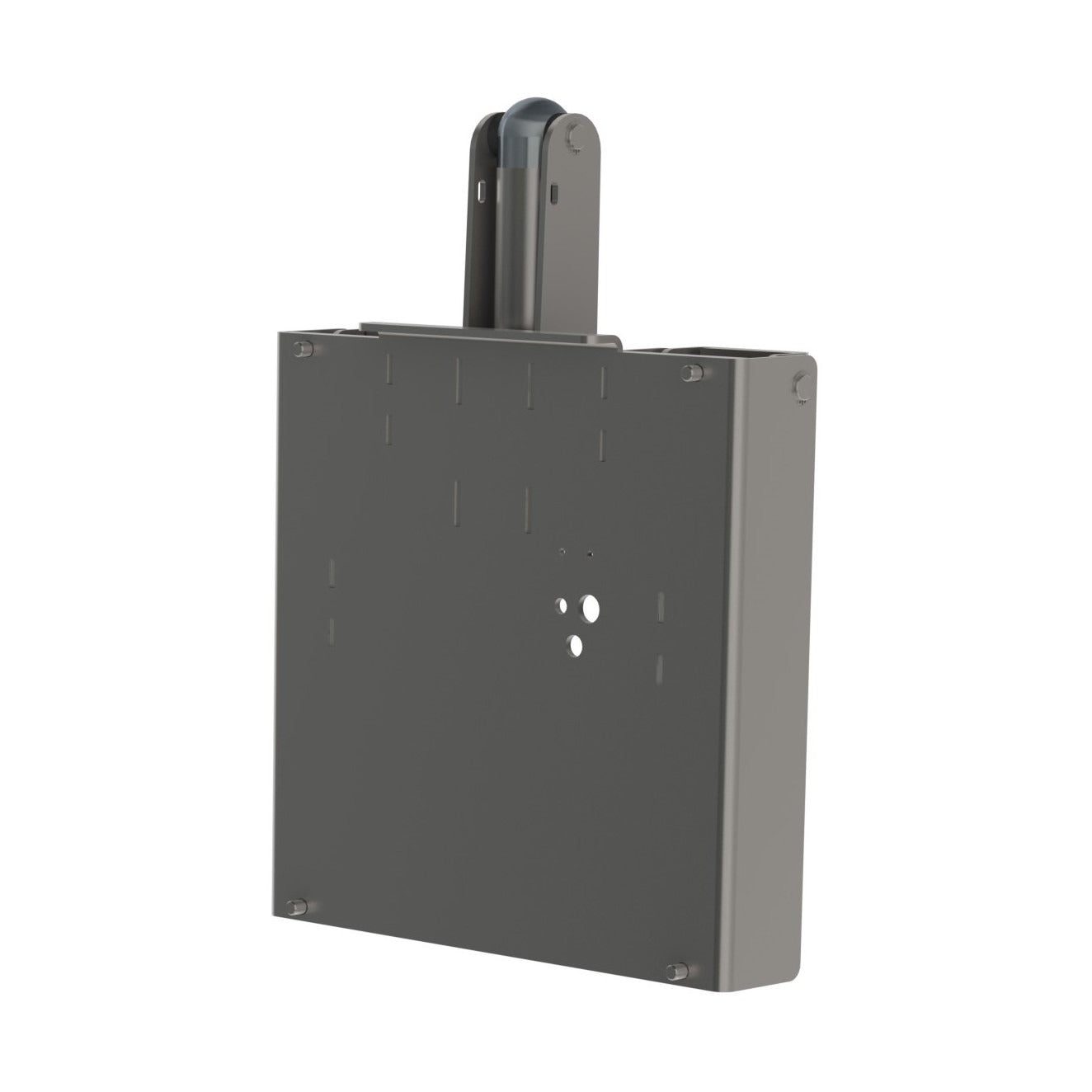 The lifter component, the electric leveling unit (ELU) ensures that loads can be positioned at precise angles. From the back, picture 2.