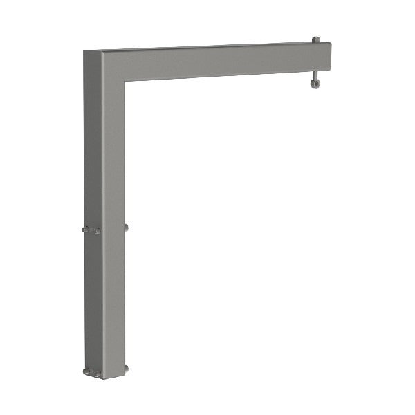 The crane arm (CA), is a versatile lifting tool, that is constructed to fit all types of environments - even the most demanding ones such as cleanrooms or the ones in the food and beverage industry. From the back, picture 1.