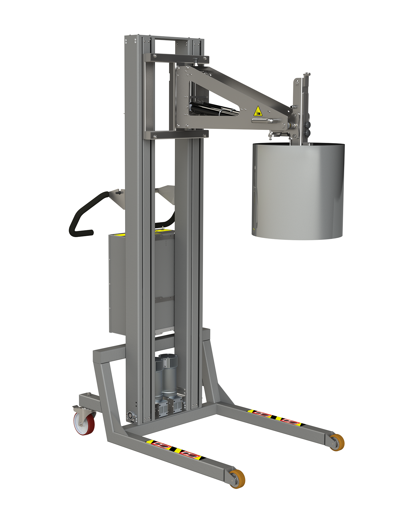 This electric reel manipulator (ERM)is a full electronic reel lifter solution with core grip. 2Lift ApS.