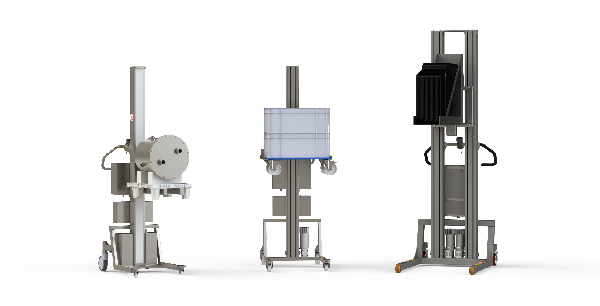 Industrial material handling equipment for all industries: pharma, food, storage, automotive and tech. 2Lift ApS.