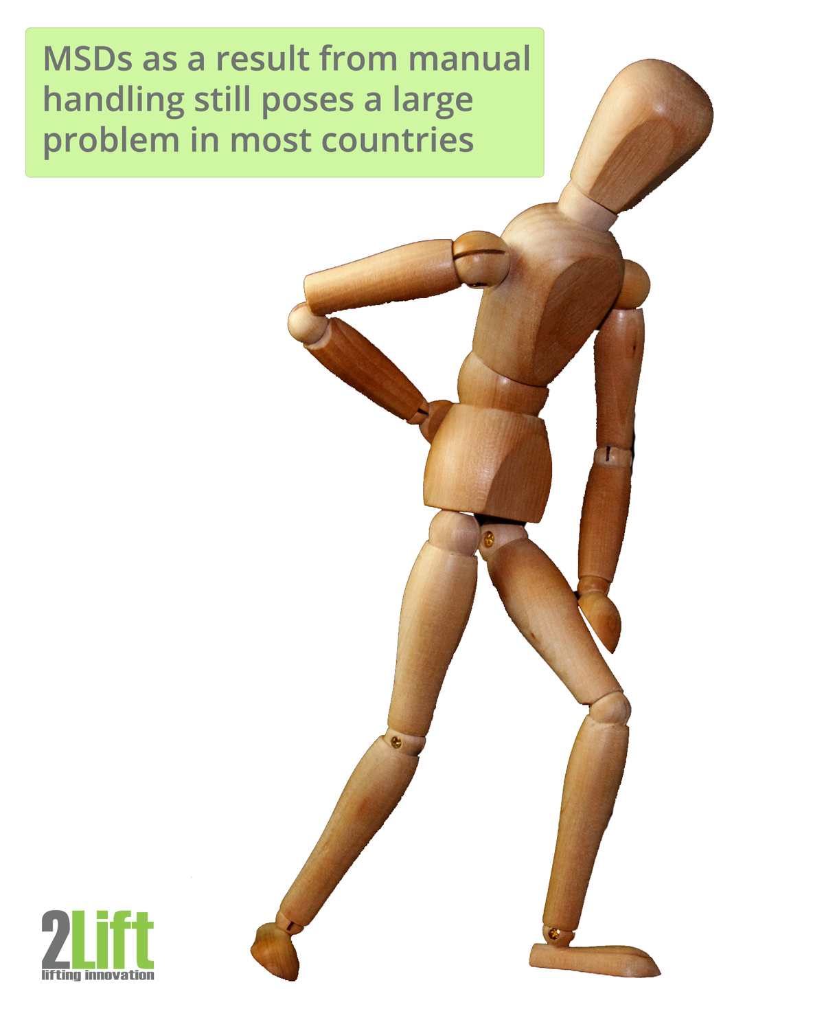 MSDs (musculoskeletal disorder symptoms) and low back pain from manual handling in the workplace is still a large problem in most countries.