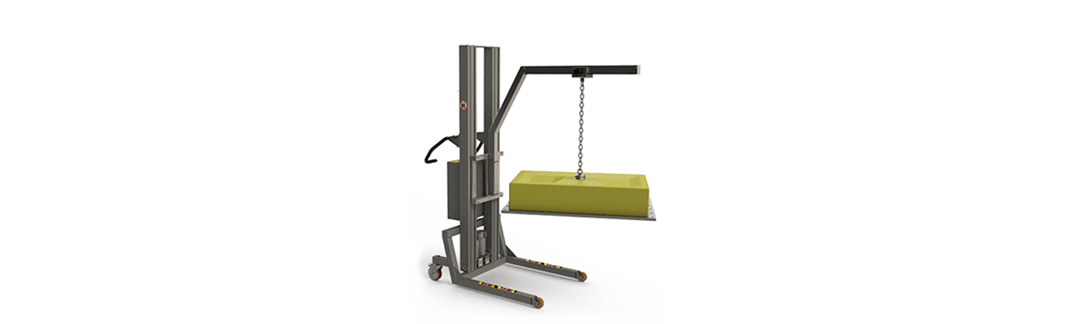 Crane Lifter with Boom Arm for Machine Cover