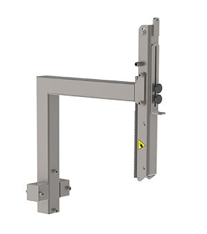 The electric expander unit (EEU) lifts rolls from the core from a vertical position. This roll lifting device can also turn rolls when combined with a rotation tool.