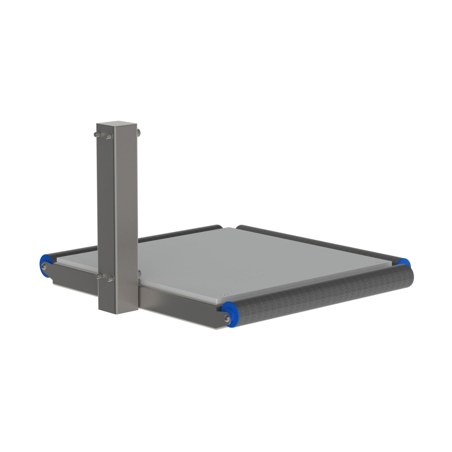 The simple lifting solution, the plastic platform with rollers (PPR), is designed to make the handling of loads easy and ergonomically safe. From the back, picture 1.