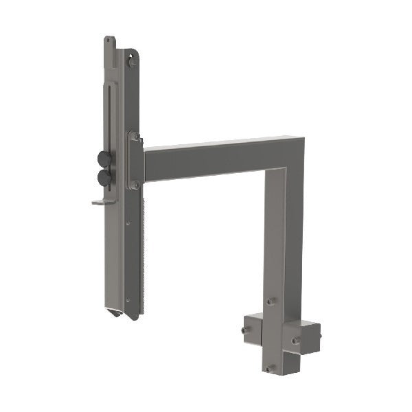 The roll lifter tool, the electric expander unit (EEU), is easily customisable and fits all our modularly designed lifting machines. From the front, picture 1.