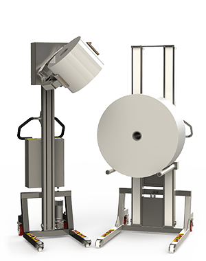 Højkvalitets rulleløftere til håndtering af f.eks. papir eller folie. 