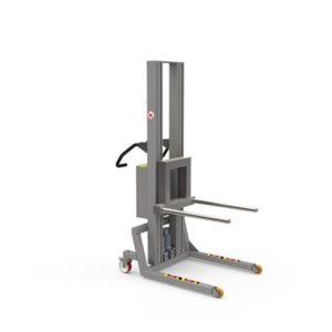Solid roll handling equipment with a double mandrel for external handling of large rolls up to 250 kg.