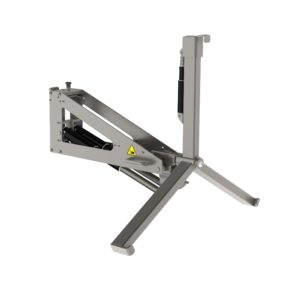 ERG (Electric Reel Gripper): A flexible reel handling tool for vertical lifters equipped with a remote control. Vertical position, from the front, picture 1.