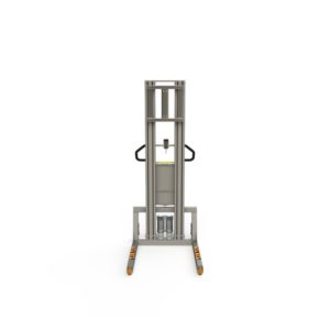This piece of industrial lift equipment in steel can handle loads up to 300 kg (300 kg is with the lifter tool included).