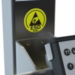 ESD safe lifting equipment for reducing electrostatic discharge in working environments.