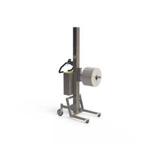 This roll lifter features a simple mandrel for easy handling of lighter rolls.