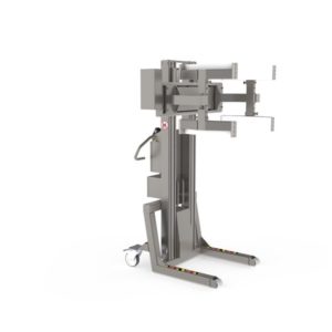 This strong and durable vertical lift is fitted with linear lifting clamps ideal for handling drums and barrels.