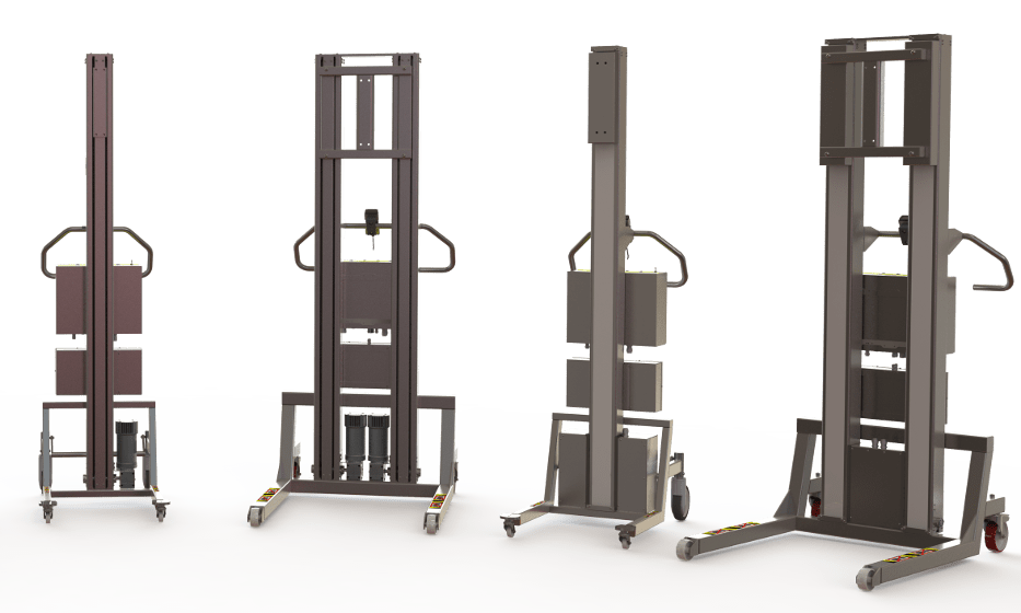 Our lifting solutions can handle heavy loads up to 150 kg, 300 kg and 500 kg respectively. Find the ideal piece of material handling equipment to suit your exact need.