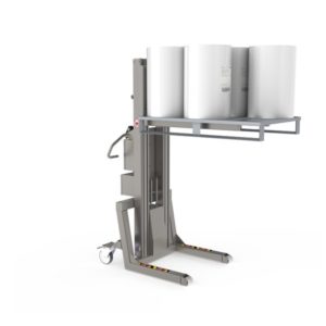 This is our largest electric pallet stacker able to lift up to 450 kg.