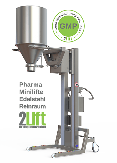 GMP Minilift für den Reinraumeinsatz in der Pharmaindustrie.