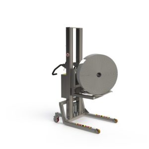 This piece of roll handling equipment with a V-block is designed to handle heavy rolls up to 250 kg.