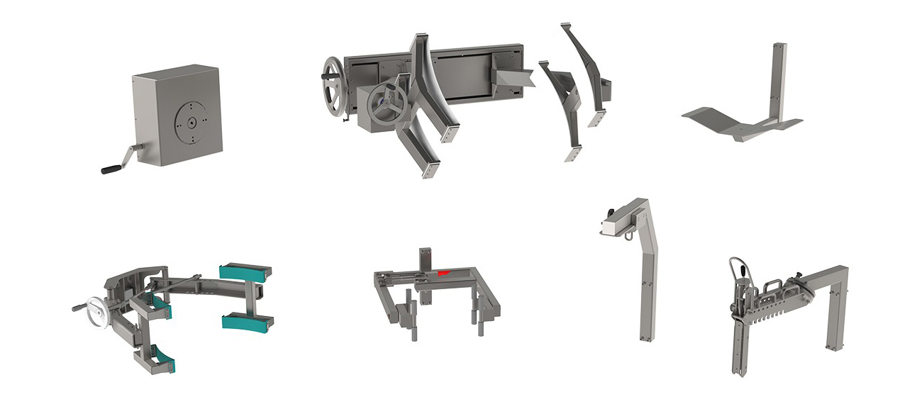 Different types of manual manipulators for material handling lifts. 2Lift.