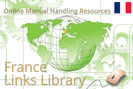 Online links on manual handling risk assessment tools and manual handling regulations in France.