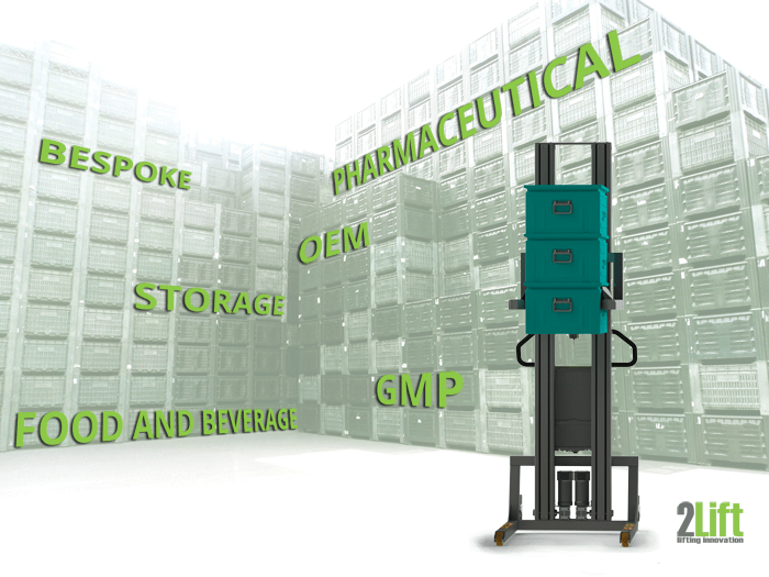 Industrial material handling lift for boxes. Electrical lifters for all industries. 2Lift.